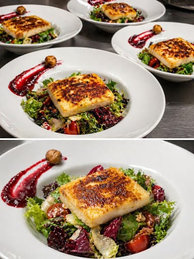 Ensalada con queso de cabra gratinado